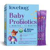 Lovebug Probiotics para bebés, bote, ideal para uso diario.