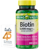 LUAL biotina 5000 mcg cápsulas para cabello saludable y uñas fuertes