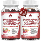 Gomitas Lukaree Cayenne 16 en 1, frente: sabor natural y apoyo a la vitalidad diaria.
