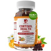 Lukaree Cortisol gominolas en botella, conveniencia diaria para equilibrio emocional.