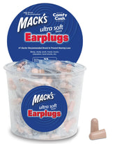 Tapones Mack's de espuma ultra suave para dormir cómodo y protegido.