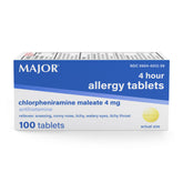 MAJOR 4 mg tabletas en frasco, alivio temporal de estornudos y picor.