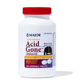 MAJOR Acid Gone: caja de empaque mostrando alivio rápido de acidez estomacal