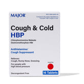 Major Cough and Cold HBP Tablets: presentación del envase para uso diario.