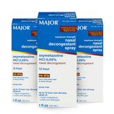 MAJOR Descongestion nasal con atomizador para alivio temporal.