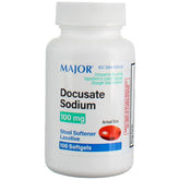 MAJOR Docusato de sodio 100 mg, cápsulas suaves, ideal para alivio ocasional de estreñimiento