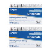 MAJOR Driminate: botella frontal, alivio potencial de malestar durante el viaje.