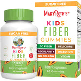 MaryRuth's Fiber Gummies para niños en caja, apoyo digestivo diario.