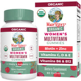 MARYRUTH'S gomitas multivitamínicas para mujeres con sabor frambuesa-cereza, frasco para uso diario.