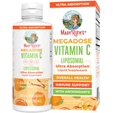 MaryRuth's Megadose Liposomal Vitamina C, botella frontal, posible apoyo al sistema inmunitario.