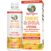 MaryRuth's Curcumina liposomal y DHA en botella, posible apoyo a la salud articular.