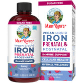 MaryRuth's hierro líquido prenatal y postnatal: botella que destaca formato líquido suave