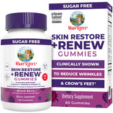 MaryRuth's Skin Restore + Renew: botella de gomitas para hidratación desde dentro.