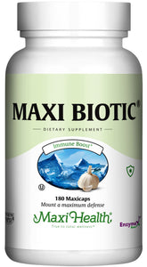 Maxi Biotic de Maxi Health: cápsulas de ajo envejecido para bienestar diario.