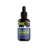 MaxImmunity jarabe orgánico elderberry, botella frontal, ideal para inicio diario