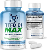 MAXLIFE NATURALS TTFD cápsulas en frasco, posible impulso de concentración diaria