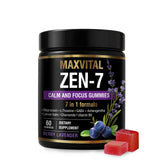 MAXVITAL Zen-7 gomitas en bote, desarrollo diario para calma y concentración.