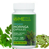 ME LIFE & HEALTH Moringa: cápsulas en bote para nutrición diaria.