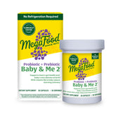 MegaFood Baby & Me 2 probiótico en botella para apoyo digestivo durante el embarazo.