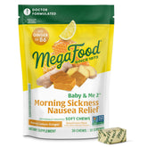 MegaFood Baby & Me Prenatal gomitas jengibre-limon-miel para apoyo diario