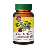 MegaFood Blood Builder tabletas frente: fácil de tomar para veganos.