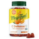 MegaFood C Defense gomitas vitamina C sabor naranja para apoyo diario del sistema inmunitario