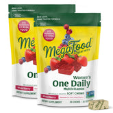 MegaFood Mujer multivitaminas dia masticable sabor mezcla frutos rojos para energía diaria