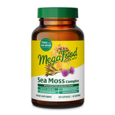 MegaFood Sea Moss Complex: botella de cápsulas para apoyo inmunitario y salud intestinal.