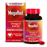 MegaRed: botella de aceite de krill antártico 750 mg para uso diario.