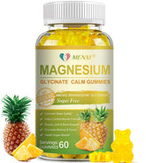 MENXI gominolas magnesio glicinato 400mg, sabor piña, apoyo a la relajación muscular.