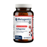 Metagenics Collagenics: botella con etiqueta visible para verificar ingredientes y origen de la fórmula.