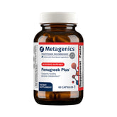 Metagenics Fenogreco Plus, botella con cápsulas, posible apoyo al metabolismo saludable.