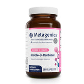 Metagenics Meta Indole-3-Carbinol, botella frontal, para apoyar equilibrio hormonal.