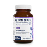 Metagenics MetaSleep: bote de cápsulas para sueño reparador.