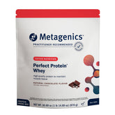 Metagenics Perfect Protein en bote chocolate listo para apoyar la recuperación muscular