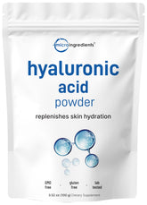 Micro Ingredients: bote con polvo de ácido hialurónico para hidratación de la piel