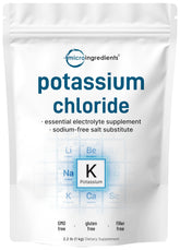 Micro Ingredients cloruro de potasio polvo: base de electrolitos para hidratación diaria.