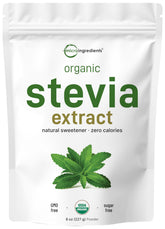 Micro Ingredients Estevia en polvo orgánico 8 oz para hornear sin calorías.