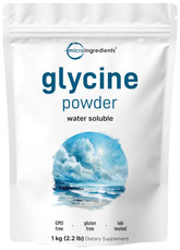 Glicina Micro Ingredients en polvo 1 kg, ideal para batidos.