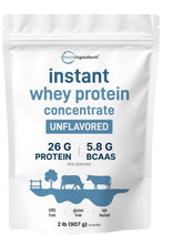 Micro Ingredients proteina whey concentrada instantánea, empaque de 2 libras para consumo diario