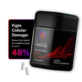 MitoQ Pure bottle front showing a sleek design for daily mitochondrial support