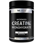 ML Naturals Creatina micronizada 200 malla en bote para mezcla suave y sin grumos