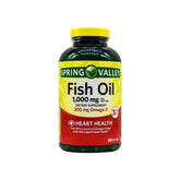 Mohsin Skerdy Spring Valley cápsulas blandas de aceite de pescado en botella, apoyo diario para la salud.