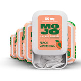 MOJO Energy Pouches empaque deslizable frontal para energía rápida.