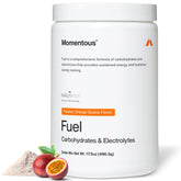 Momentous Fuel polvo en sobre individual para energía sostenida durante entrenamientos.