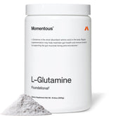Momentous L-Glutamina botella: soporte digestivo diario para bienestar.