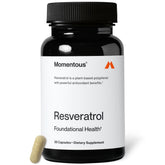 Momentous Resveratrol 450 mg en botella, apoyo a la vitalidad diaria.