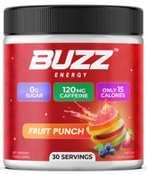 Morning Buzz polvo energía Fruta Punch para empezar el día con claridad.