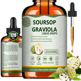 Mosslly botella de gotas de soursop para apoyo al sistema inmune.