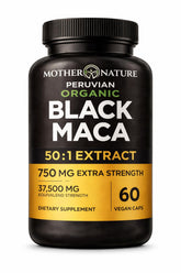 Mother Nature Organics maca negra 50:1 en cápsulas para energía diaria